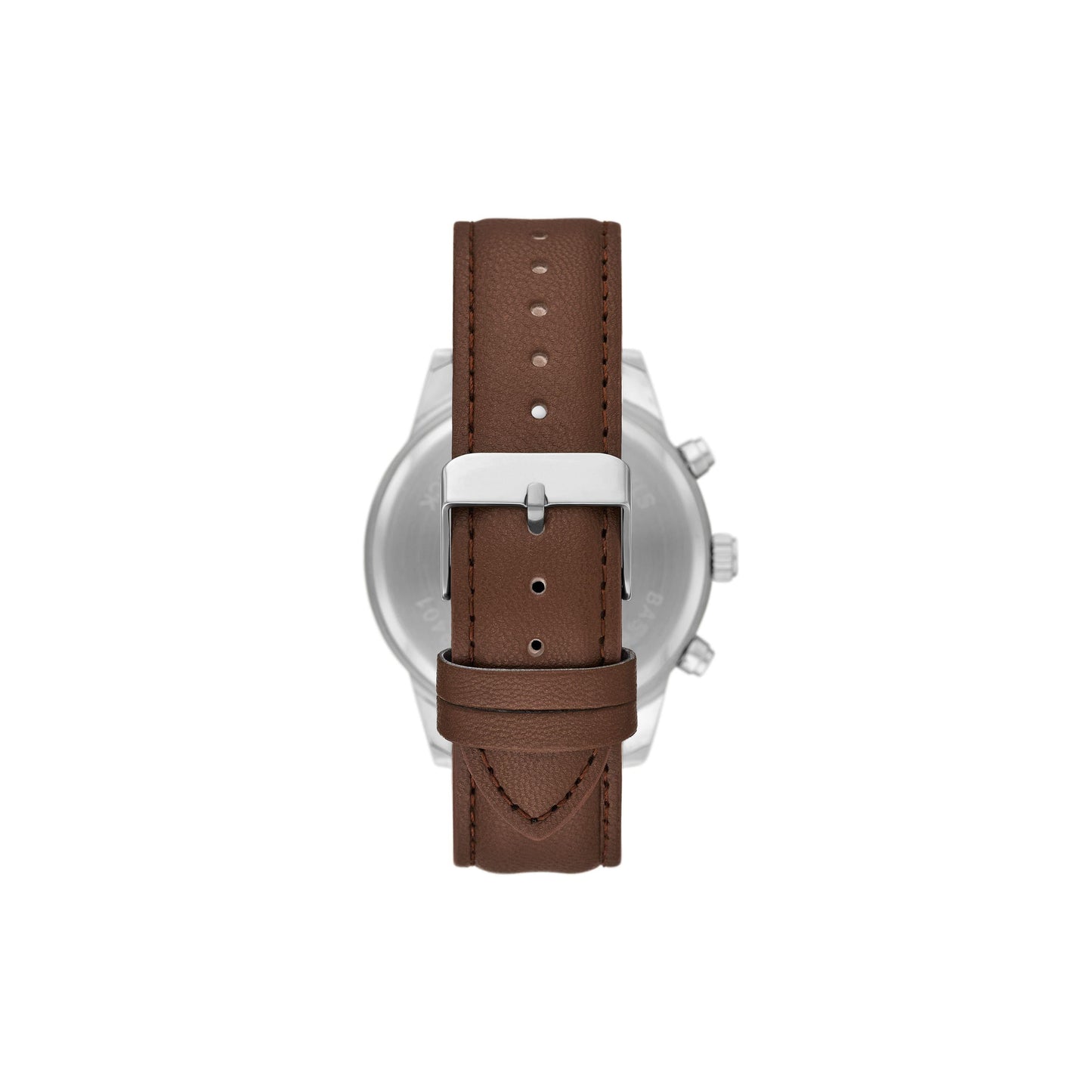 Men'S Watch Gift Set; Silver Tone round Case, Silver White Sunray Dial, Brown Faux Leather Strap with Faux Leather Card Case and Bracelets (FMDAL1210)
