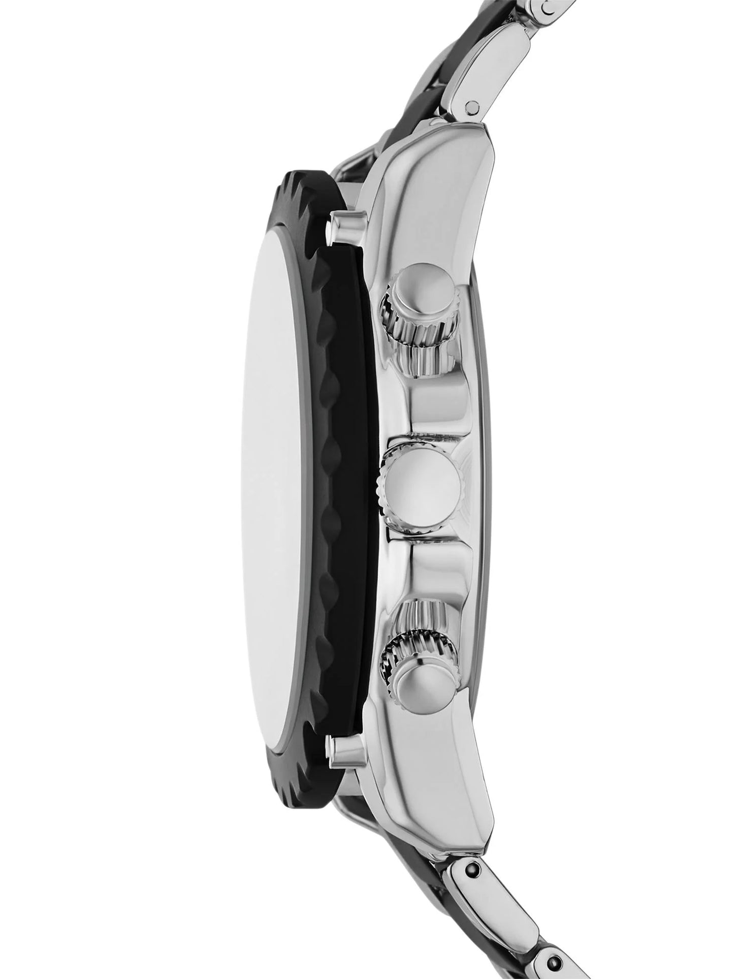 Men'S Watch Gift Set; Two-Tone Silver and Black Bracelet Watch, Black Dial with Silver Tone Card Case and Silver Tone Textured Bracelet (FMDAL1215)